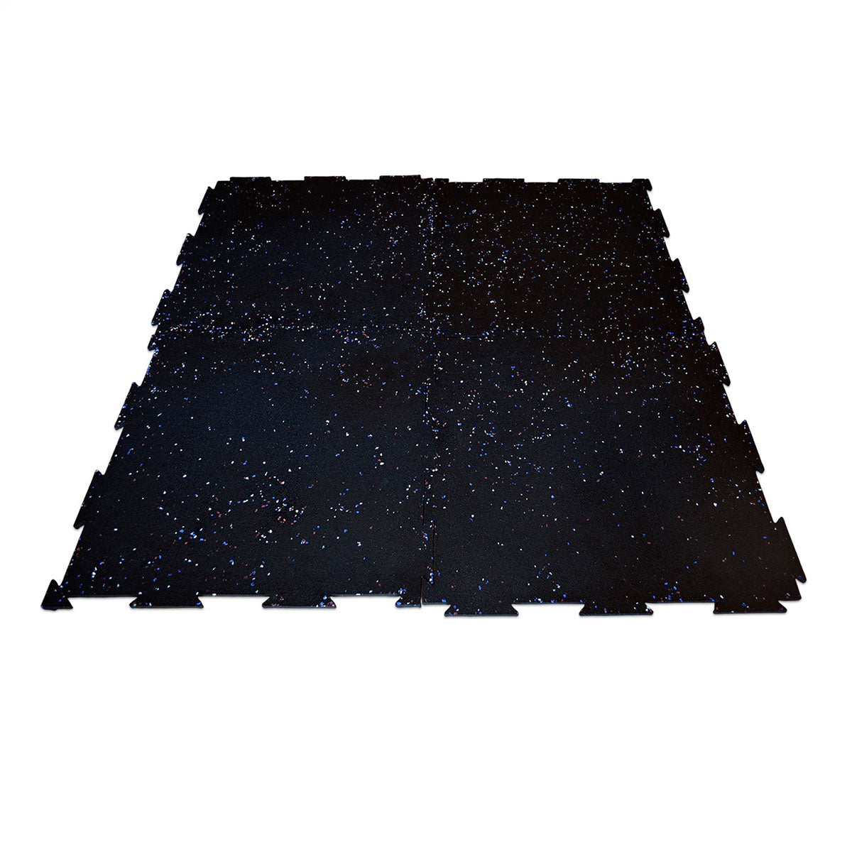 Piso de Caucho 50x50cm Negro con Pintas 10mm encastrable 1m2