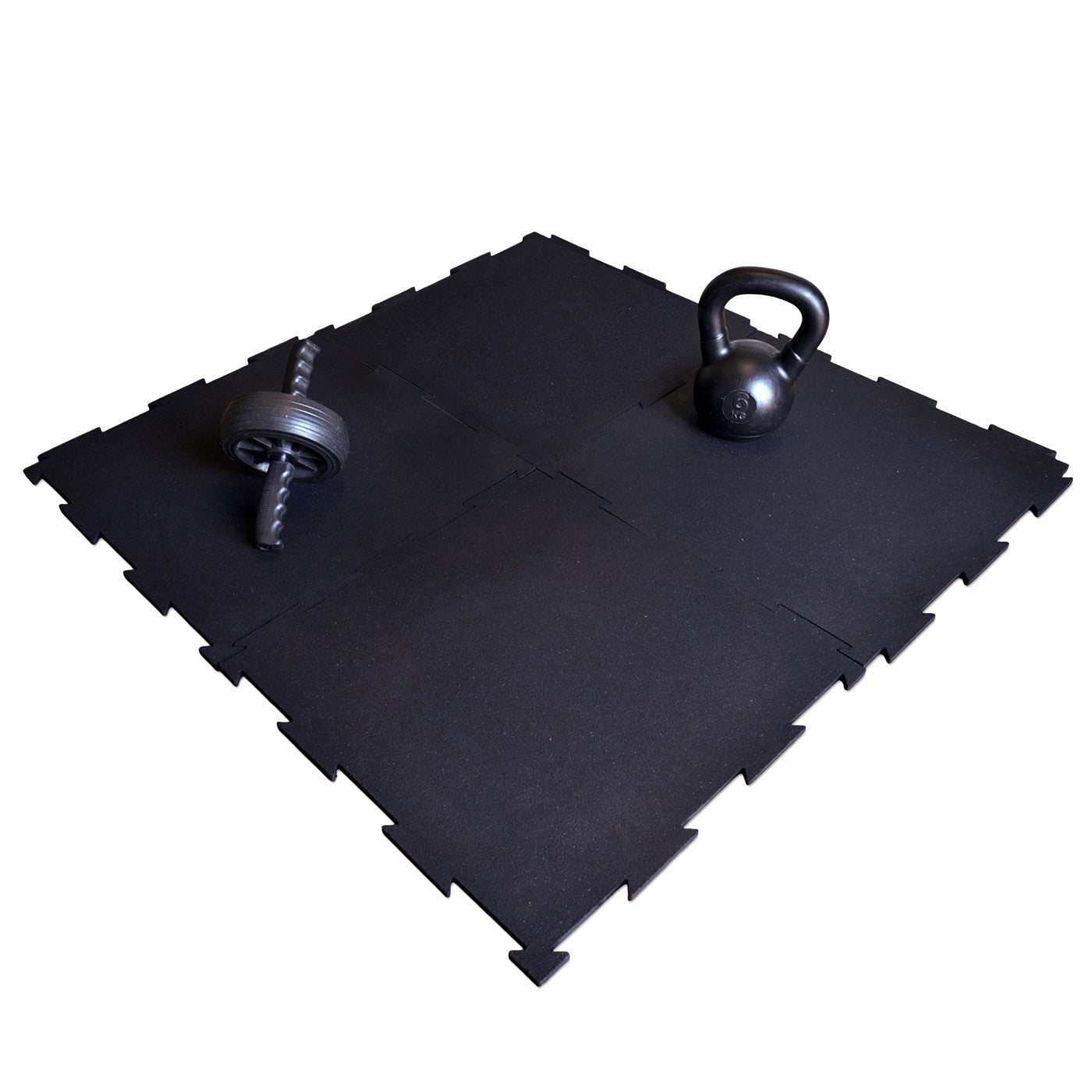 Piso de Caucho 50x50cm Negro 10mm encastrable 1m2