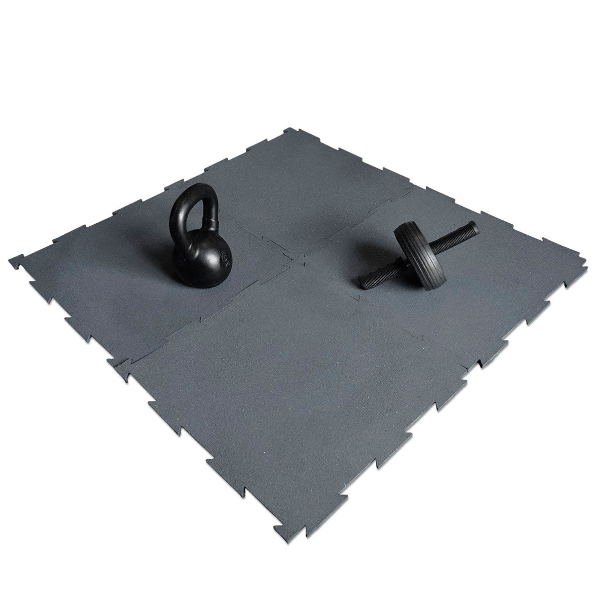 Piso de Caucho 50x50cm Gris 10mm encastrable 1m2