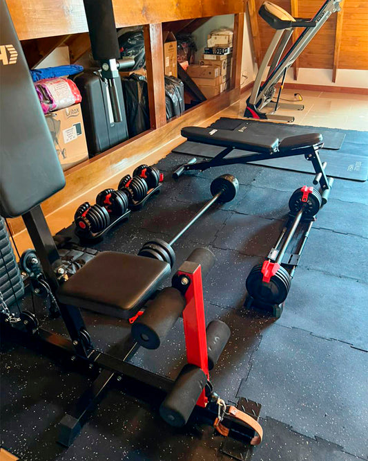 Piso de Caucho 50x50cm Negro 10mm encastrable 1m2