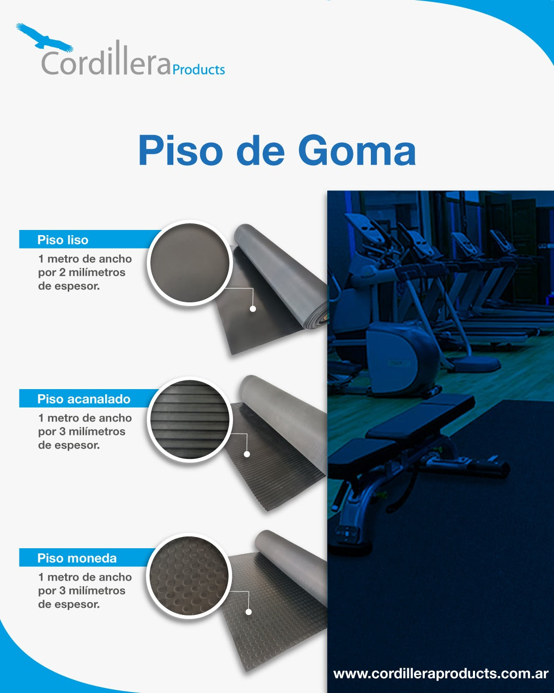Piso de goma moneda 3mm venta por metro rollo 1mt de ancho