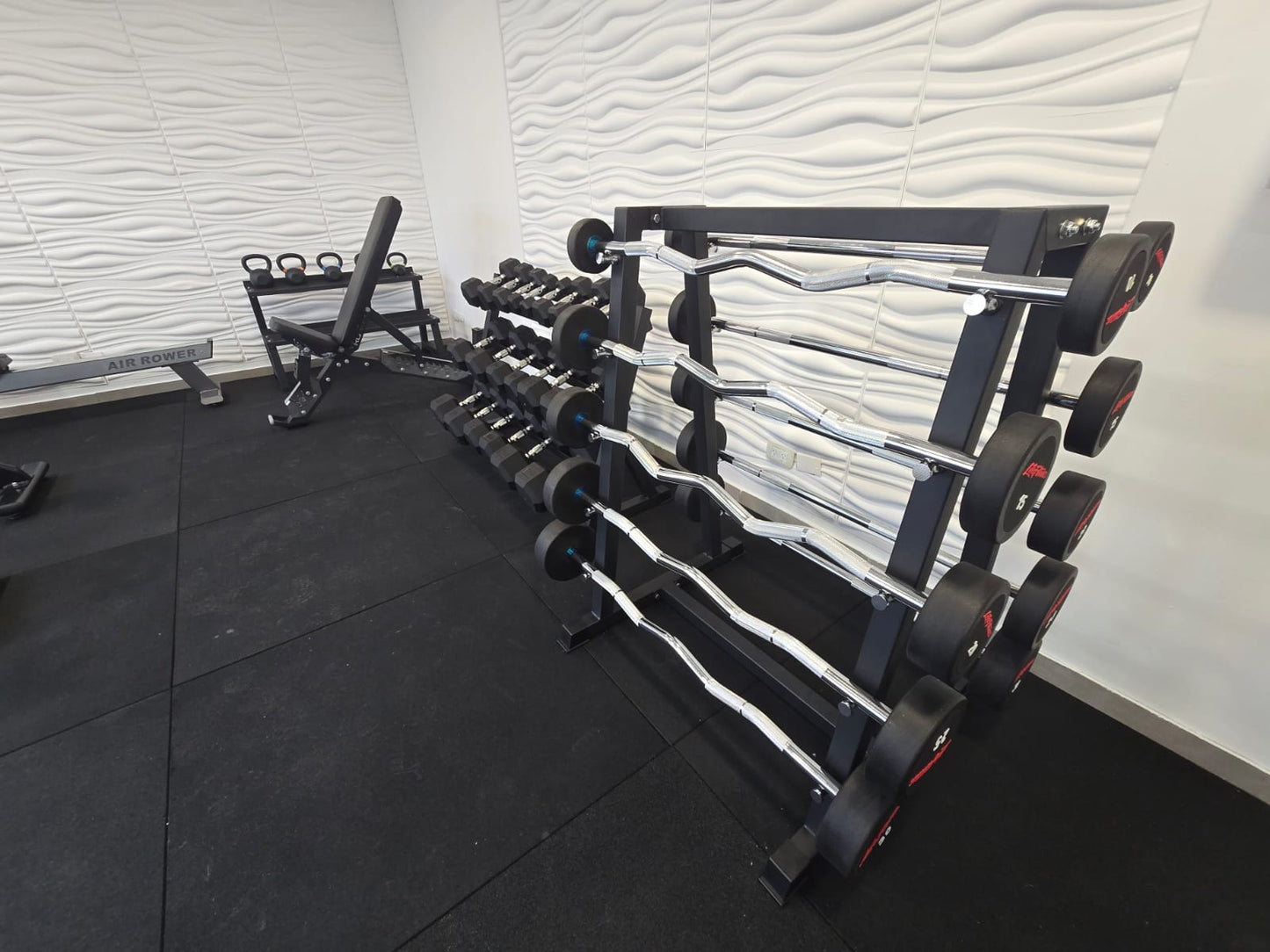 Piso PREMIUM de caucho reciclado antideslizante gimnasios crossfit placa 1x1mt 10mm