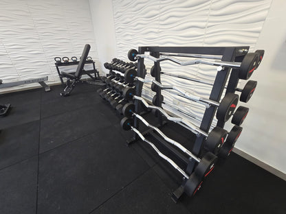 Piso PREMIUM de caucho reciclado antideslizante gimnasios crossfit placa 1x1mt 10mm